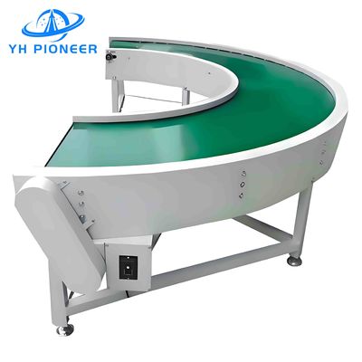 قیمت خوب دستگاه بسته بندی کانویر کمربند چرخدار PU، کانویر دستکاری مواد طول سفارشی آنلاین