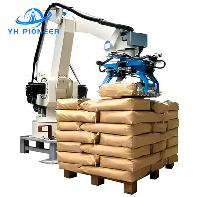 قیمت خوب فولاد کربن اتوماتیک کیسه Palletizer ماشین 4 محور 6 محور برای کار سنگین کیسه آنلاین