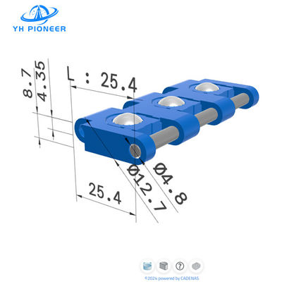 قیمت خوب کمربند ماژولار پلاستیکی پلی اکسیمتیلن POM با رولر برای اتوماسیون و مرتب سازی آنلاین