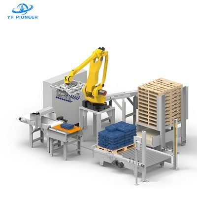 قیمت خوب فولادی فریم بسته اتوماتیک Palletizer برای کود حجم بالا و کیسه سیمان آنلاین