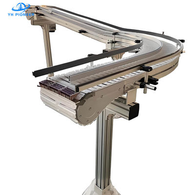 ناقل زنجیره ای بطری قابل تنظیم با مواد زنجیره ای Q235 / SUS304 و گزینه های ولتاژ مختلف